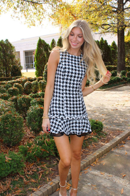 Harmony Houndstooth Dress