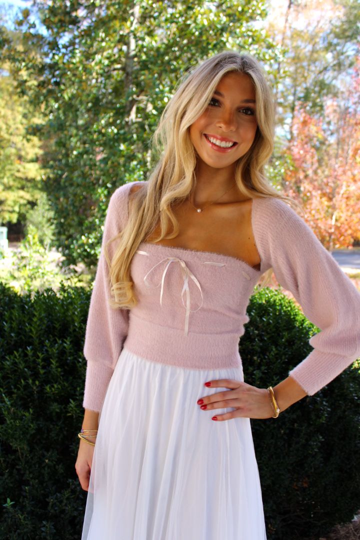 Blushing Bow Sweater