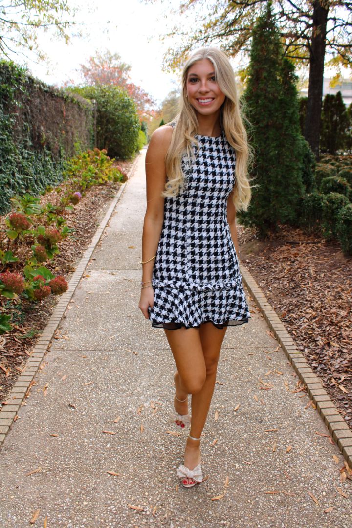 Harmony Houndstooth Dress