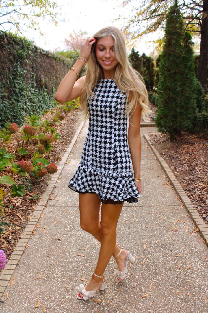 Harmony Houndstooth Dress