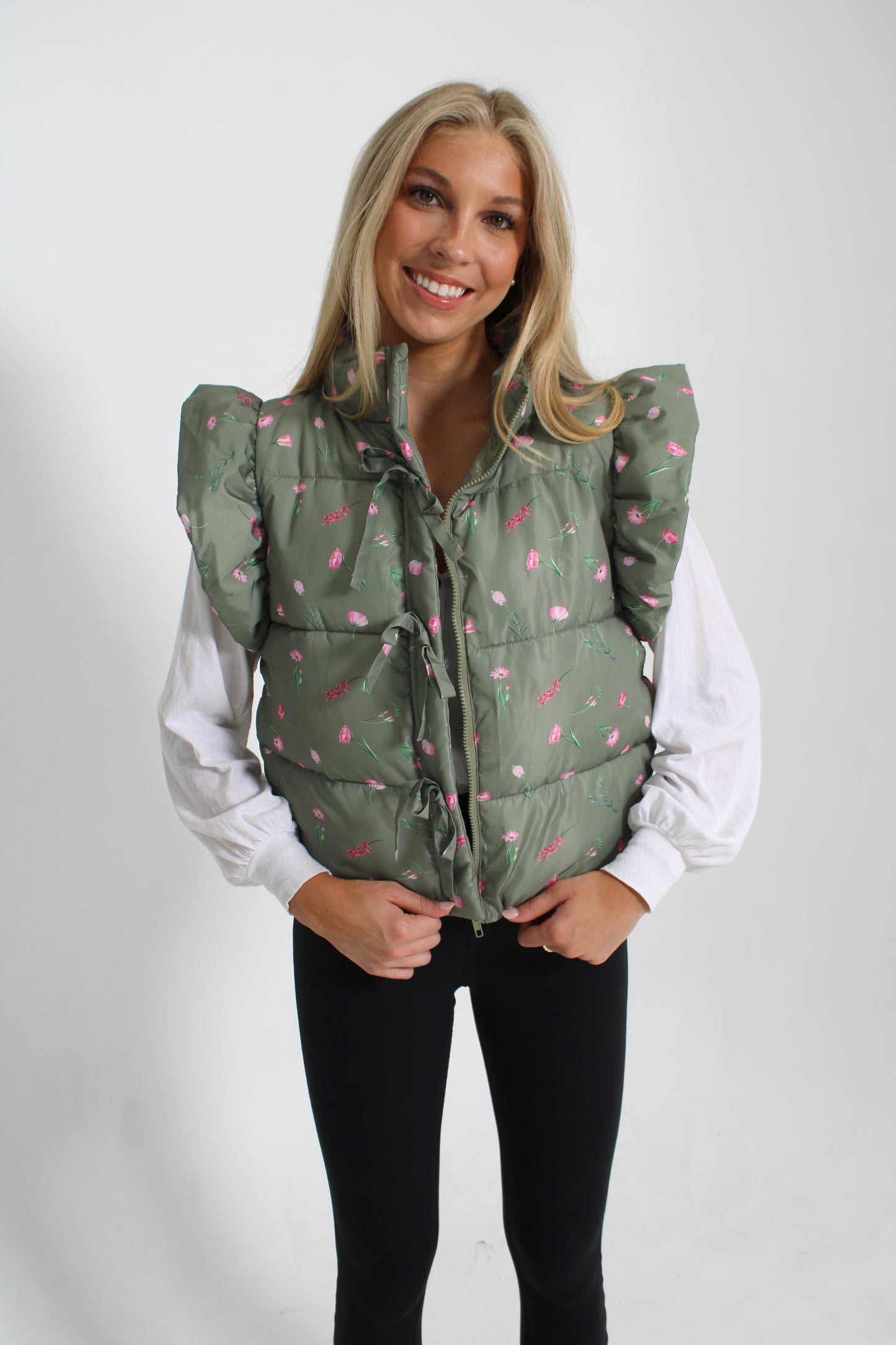 Floral Bow Vest