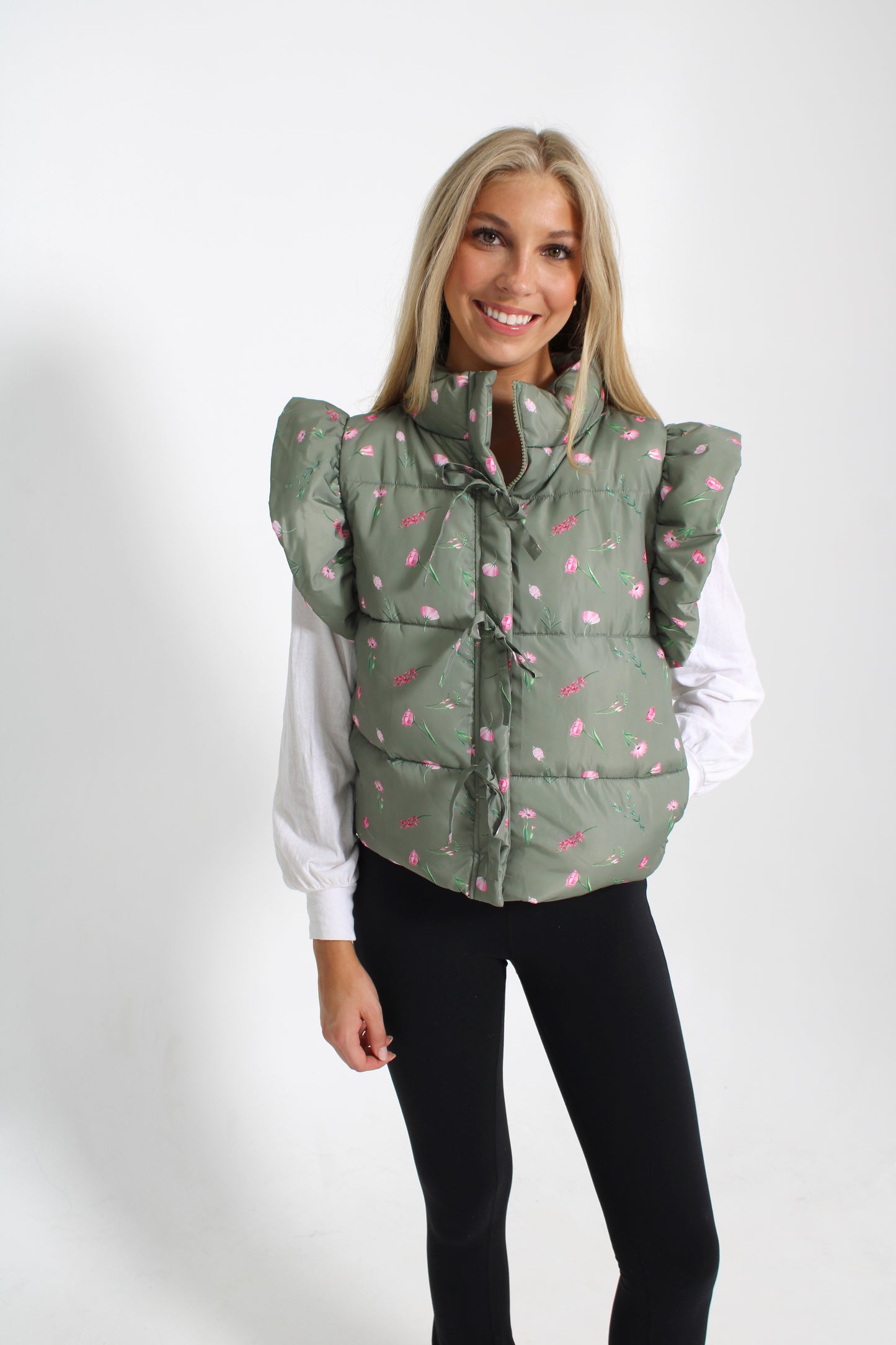 Floral Bow Vest