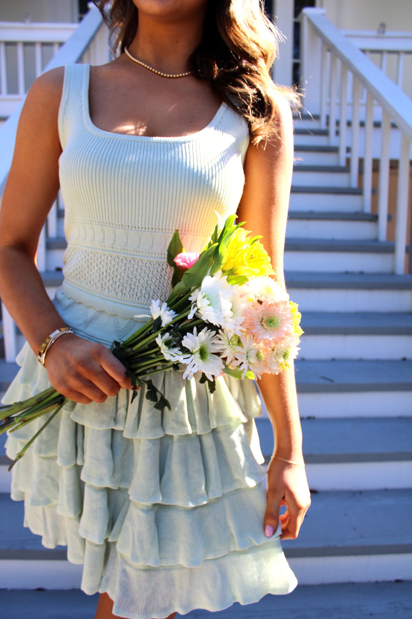 Frilly Fun Dress - Sage